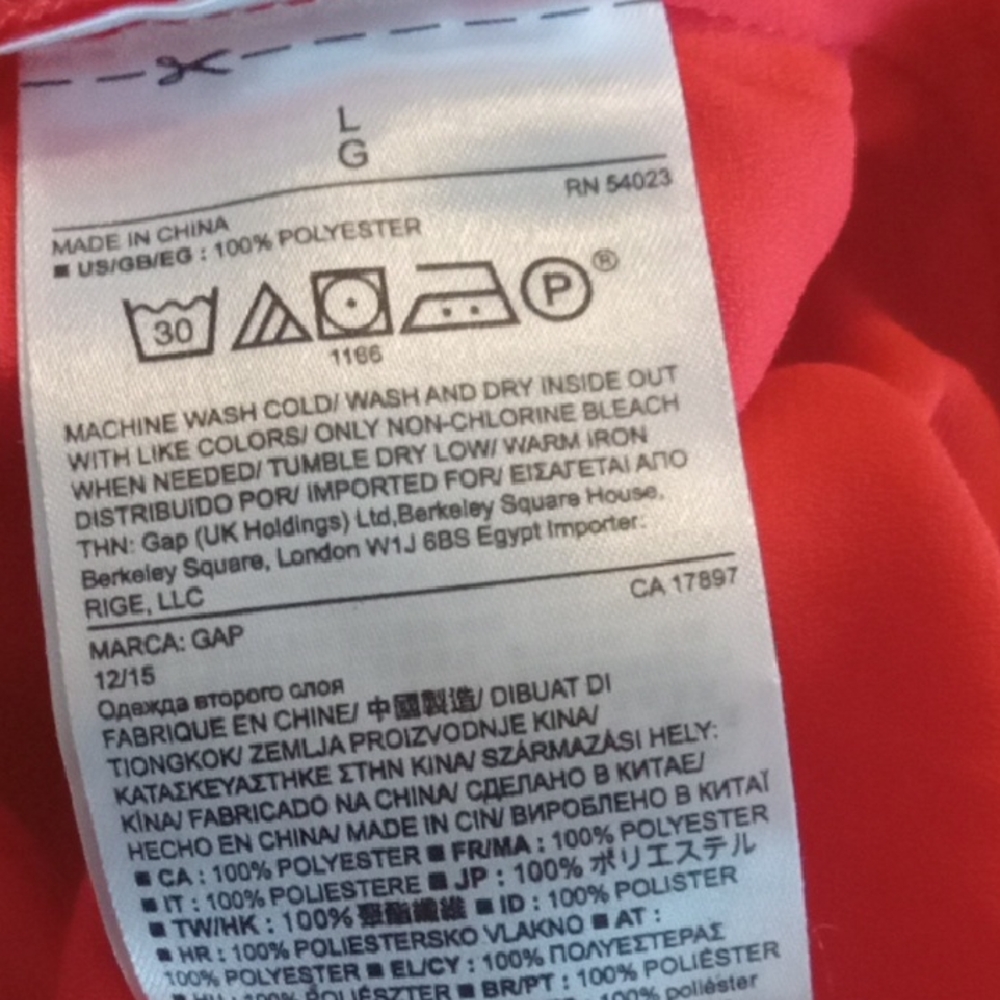 GAP Women's Mini Dress - Bold Red - Picture 4 of 7